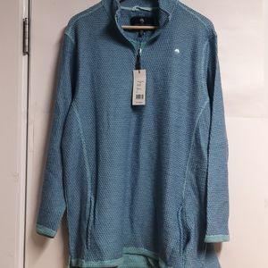 NWT Southern Shirt Co. Knobby KNIT Quarter Zip Chalky Mint Color Sweater